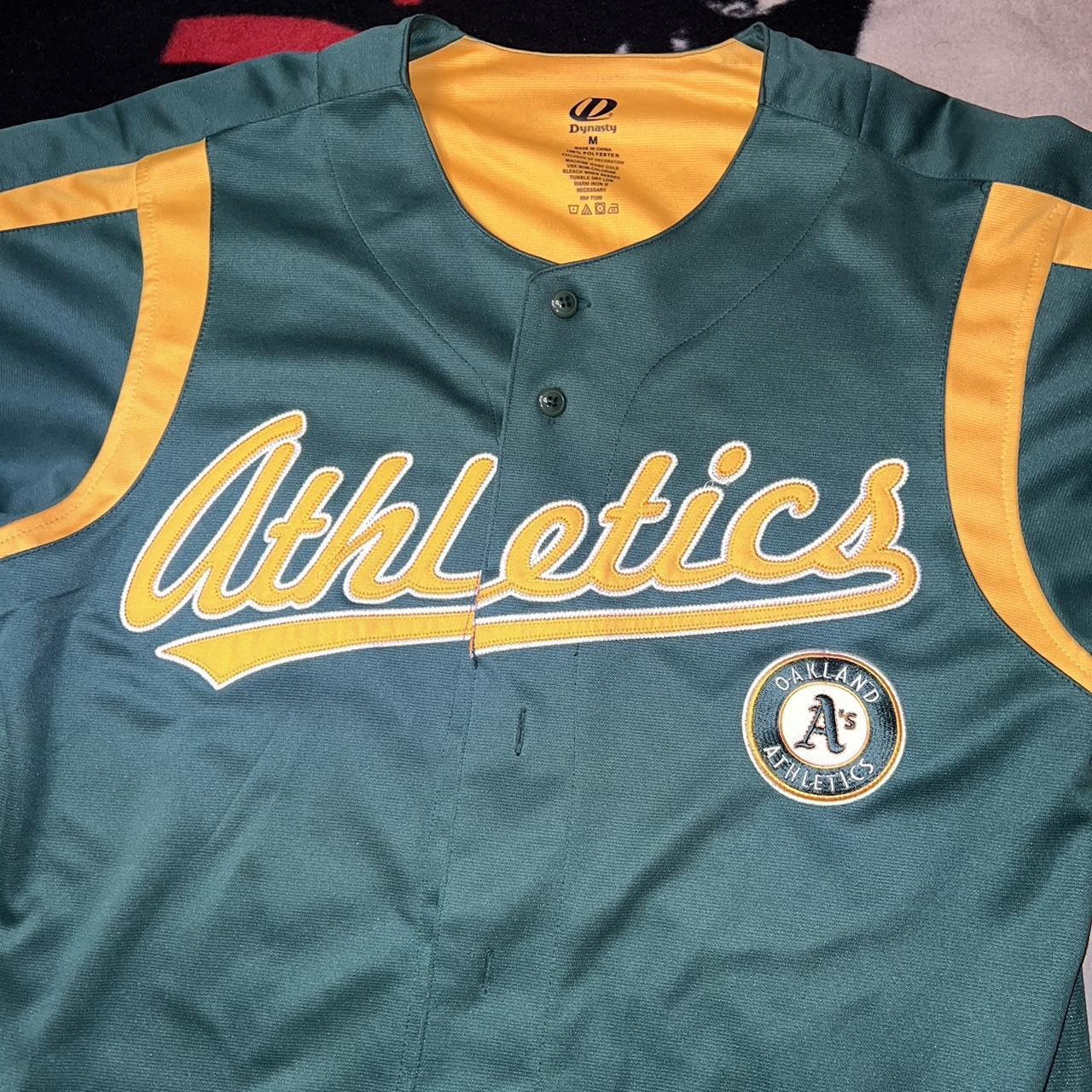 Oakland Athletics Button Down Jersey in Good - Depop