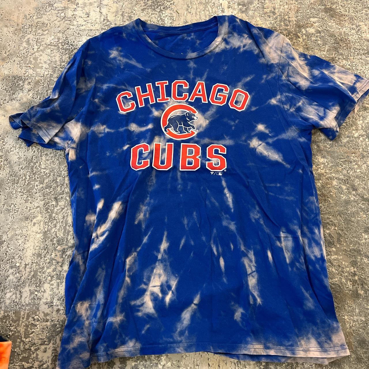 Chicago Cubs tie-dye tee sz XL DEPOP PAY ONLY PLS - Depop