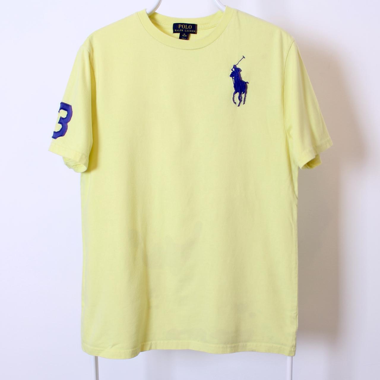 Tシャツ・カットソー Polo Ralph Lauren T-shirts Yellow Polo Ralph Lauren Yellow Logo Embroidered Cotton Crew Neck T