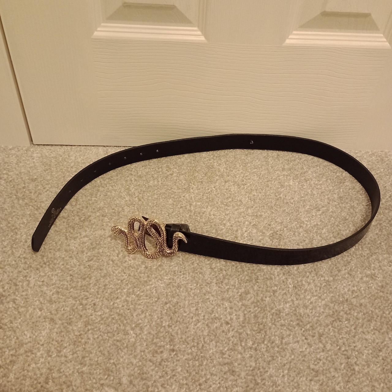 Primark black and gold snakeskin belt. Has a large... Depop