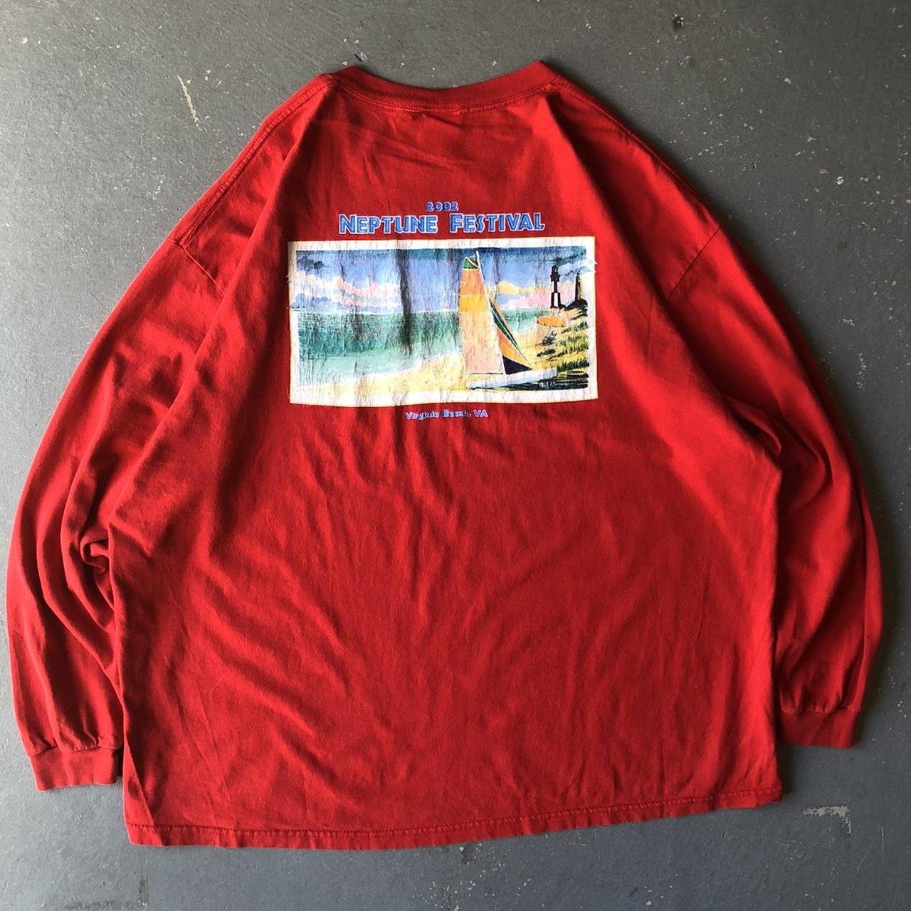 2002 Virginia Beach NEPTUNE FESTIVAL SWEATSHIRT -... - Depop