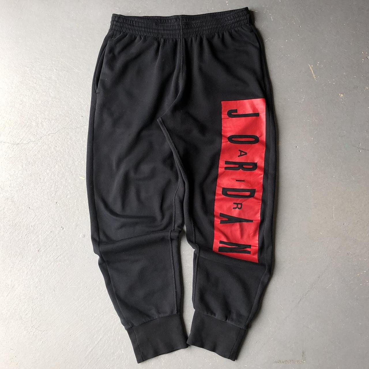 Jordan Black and Red sweatpants 