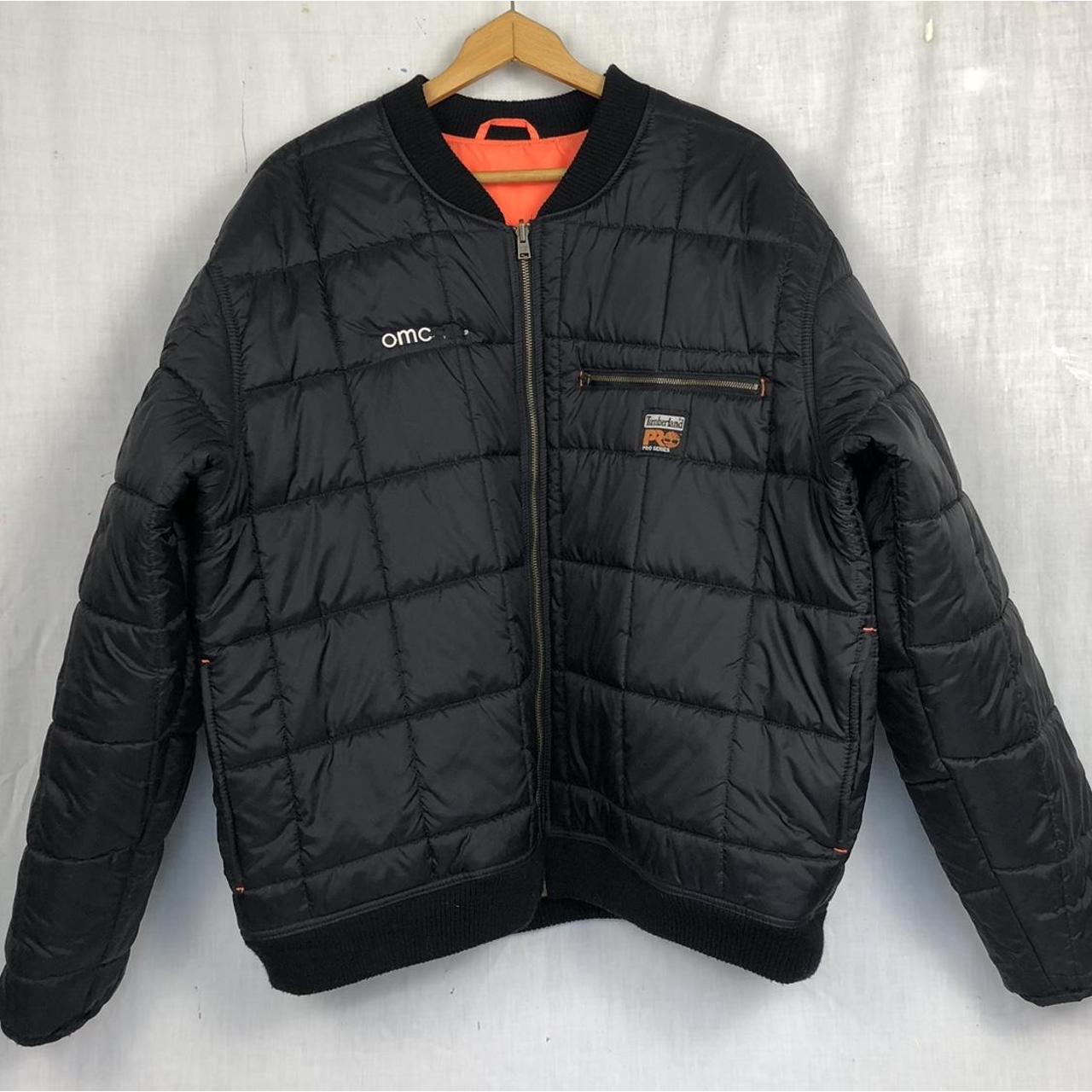 Timberland reversible black orange Depop