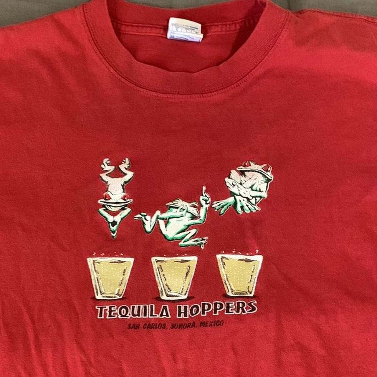 Vintage tequila hopper frog graphic tee. Funny party... Depop