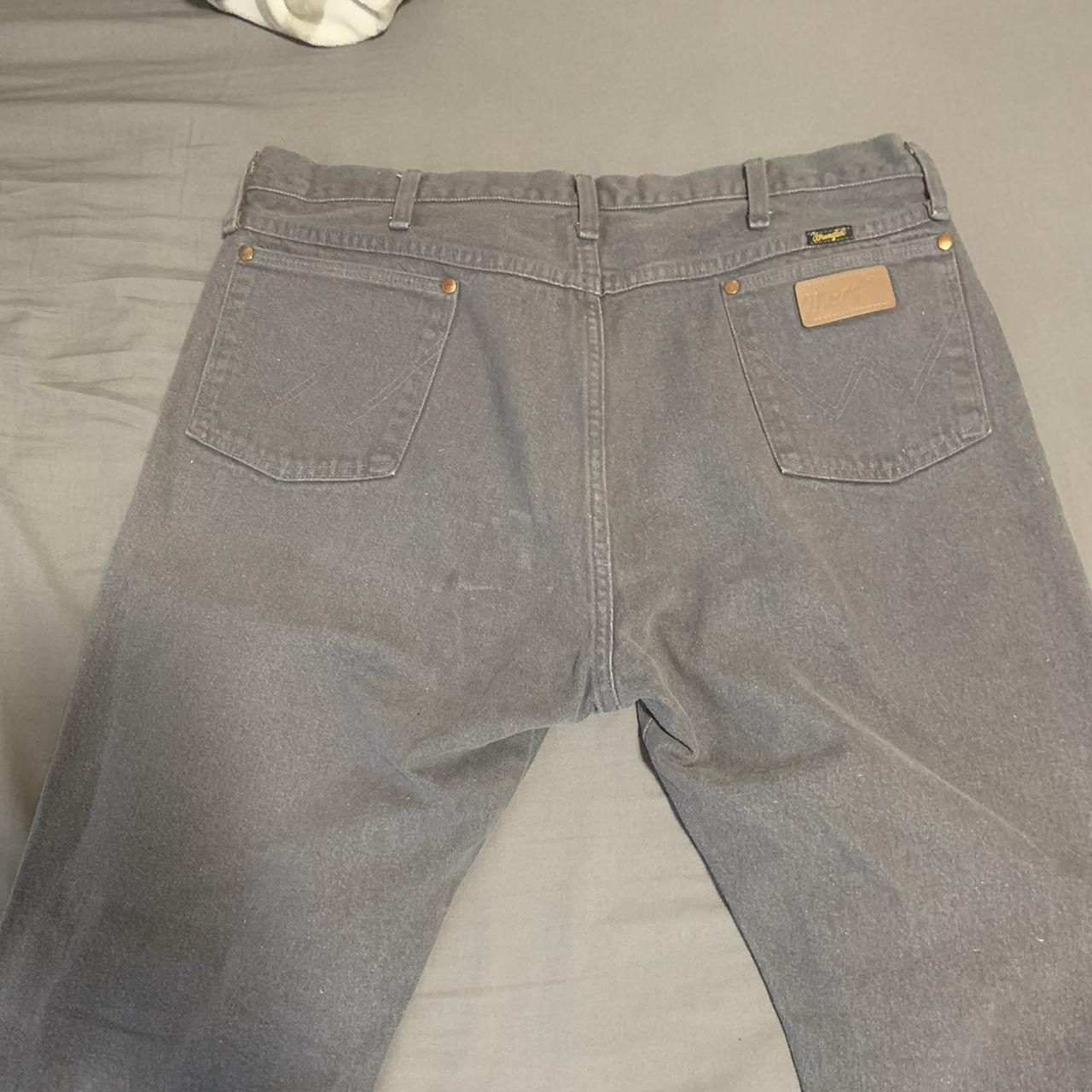 Vintage lavender wrangler jeans. Size 40/32. Good... - Depop