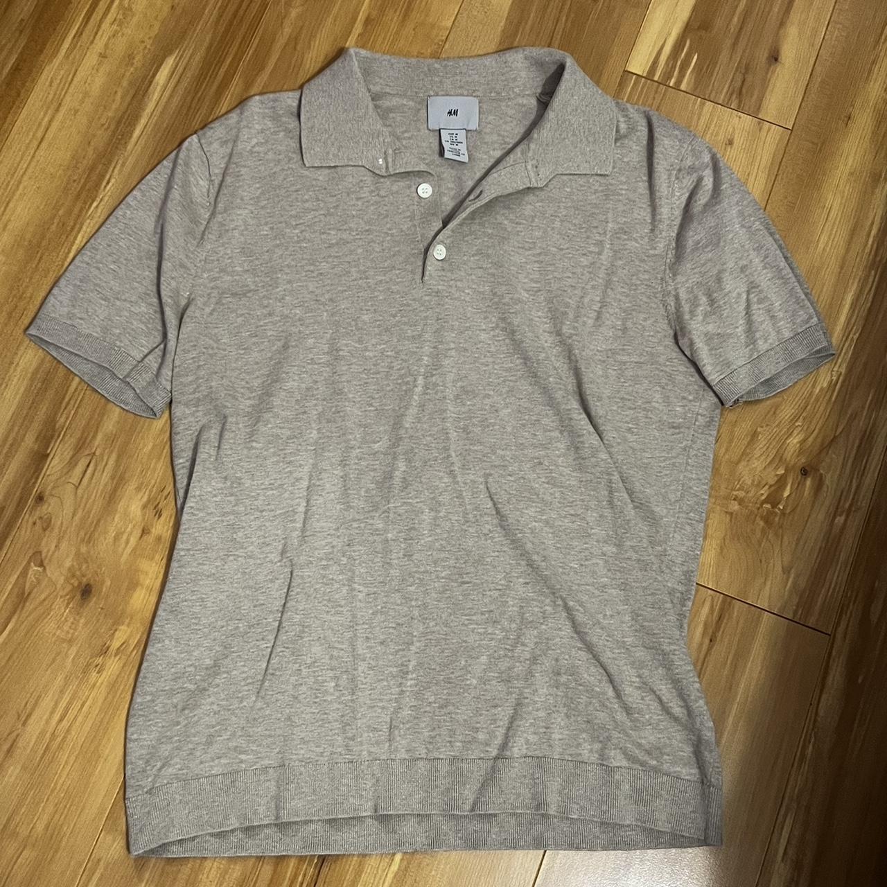 HM Tan Knitted Polo! Size Mens Medium! Great... - Depop