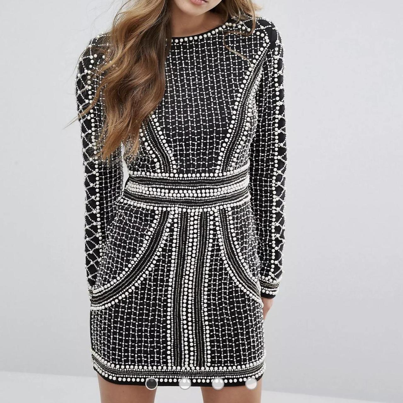 Peace and 2024 love embellished dress