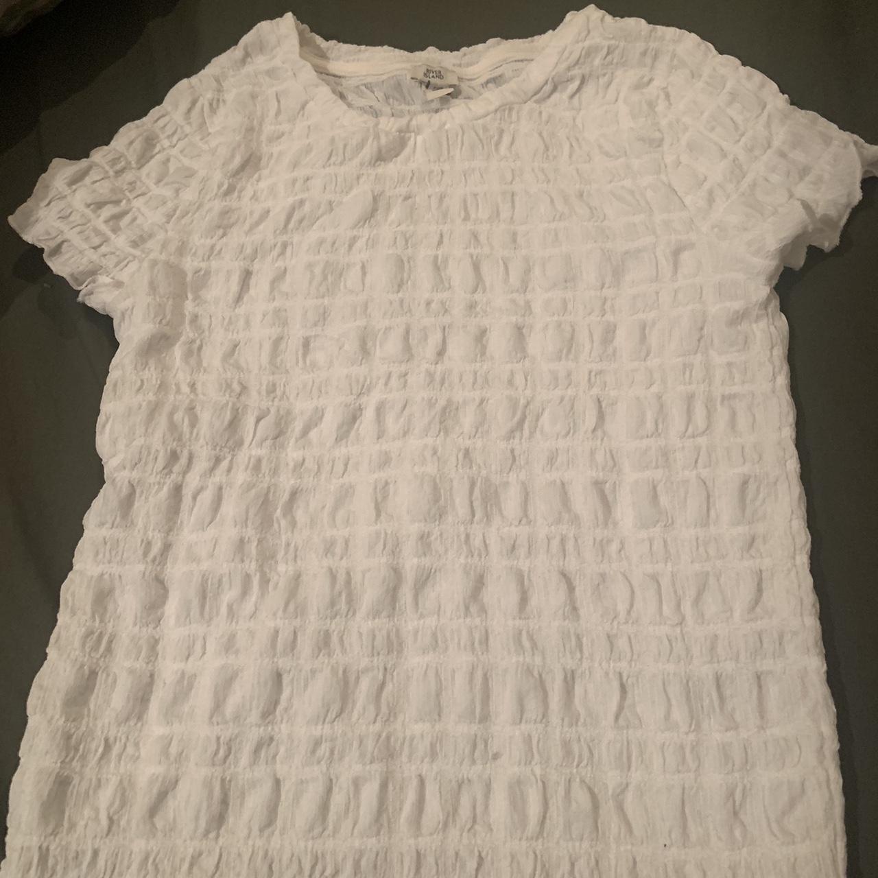 river island white top worn once or twice like new... - Depop