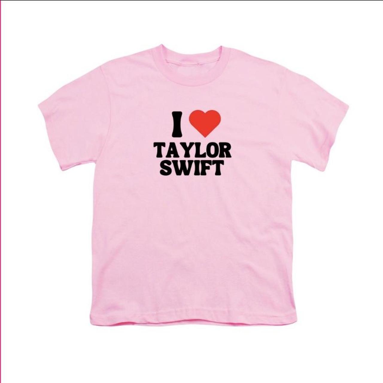 Handmade “I ❤️ Taylor Swift” baby doll shirt. Pink... - Depop