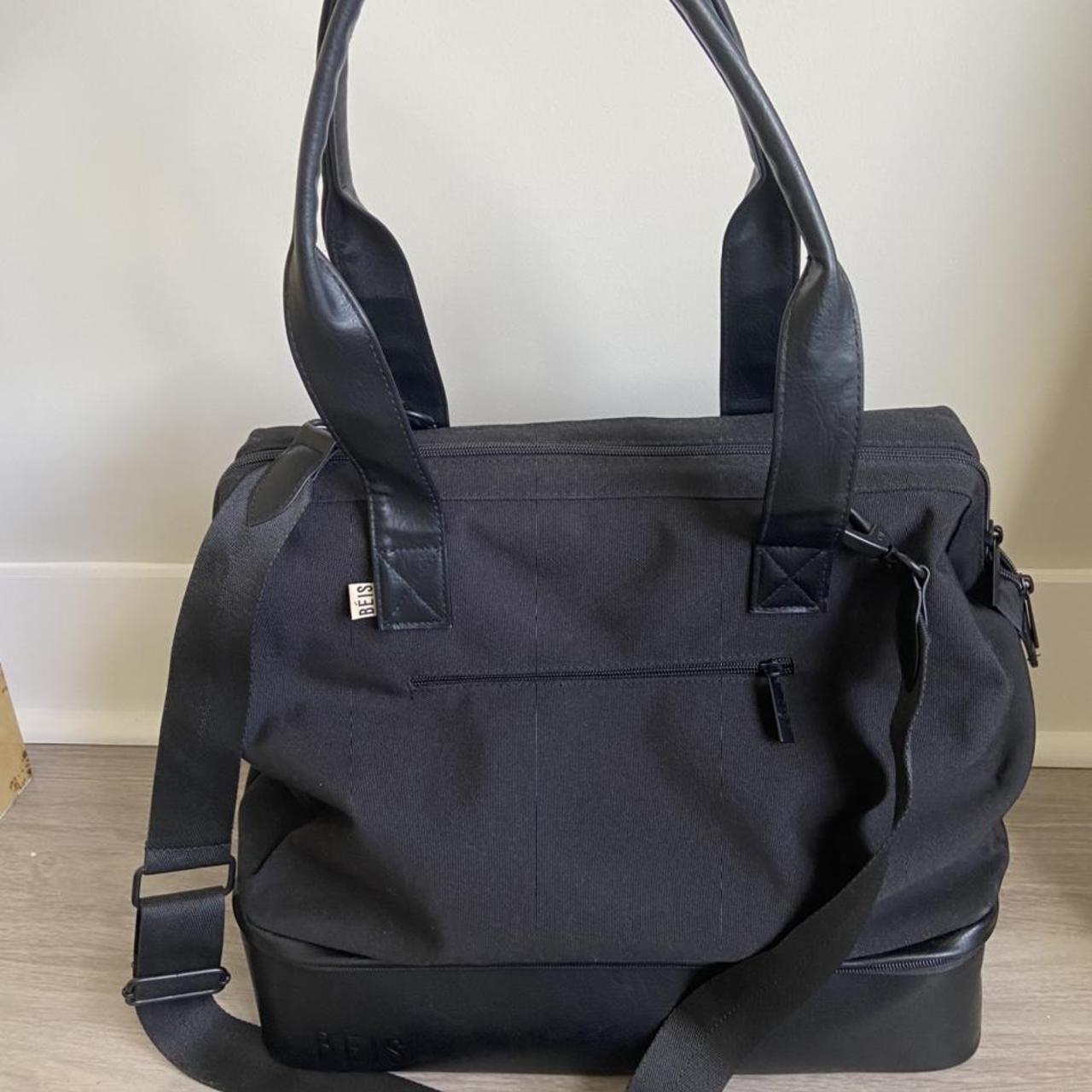 BEIS The Convertible Mini Weekender in Black Only... - Depop