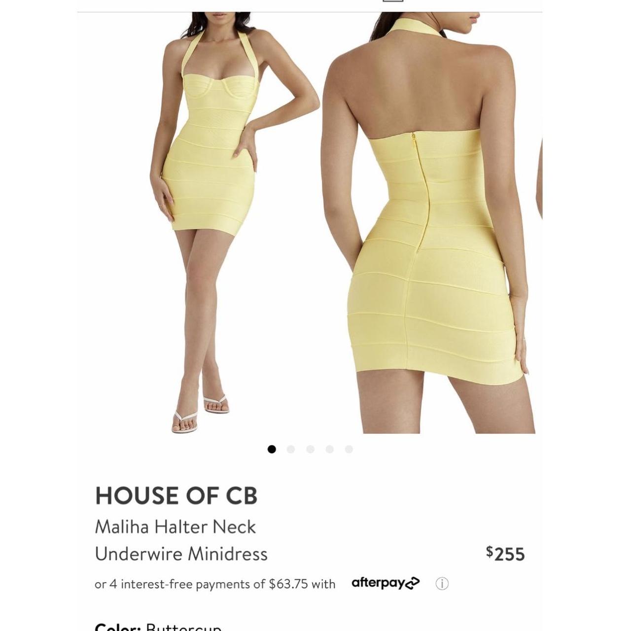 Yellow House Of CB Bandage Dress Size Small Never Worn Depop