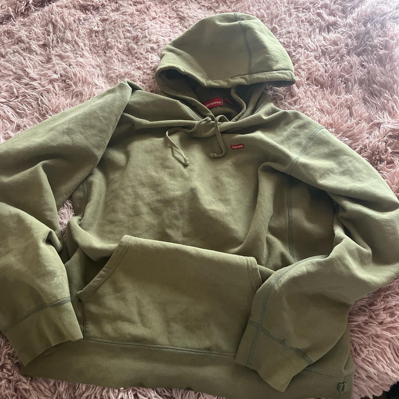 Olive Brown Supreme Small Box Hooded Sweatshirt Light Olive Stockx