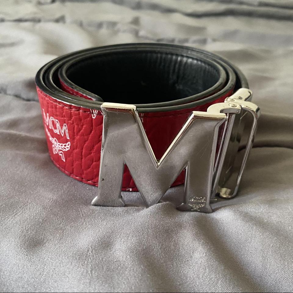MCM Belt - Red Belts, Accessories - W3048936