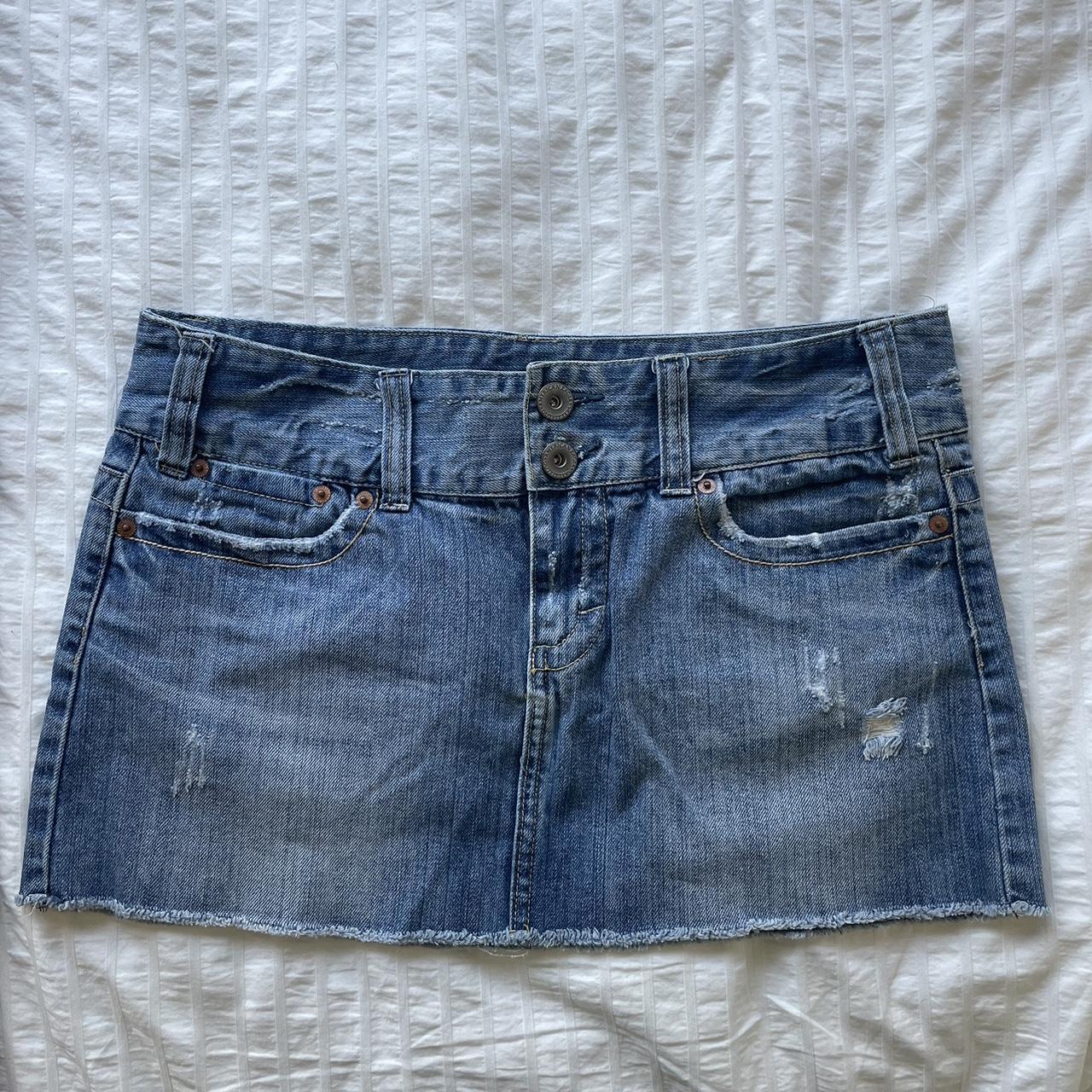 American eagle mini denim skirt !!! Literally so... - Depop