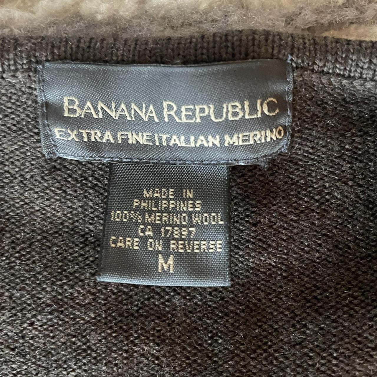 90’s Banana Republic Brown Merino Wool Cardigan Size... - Depop