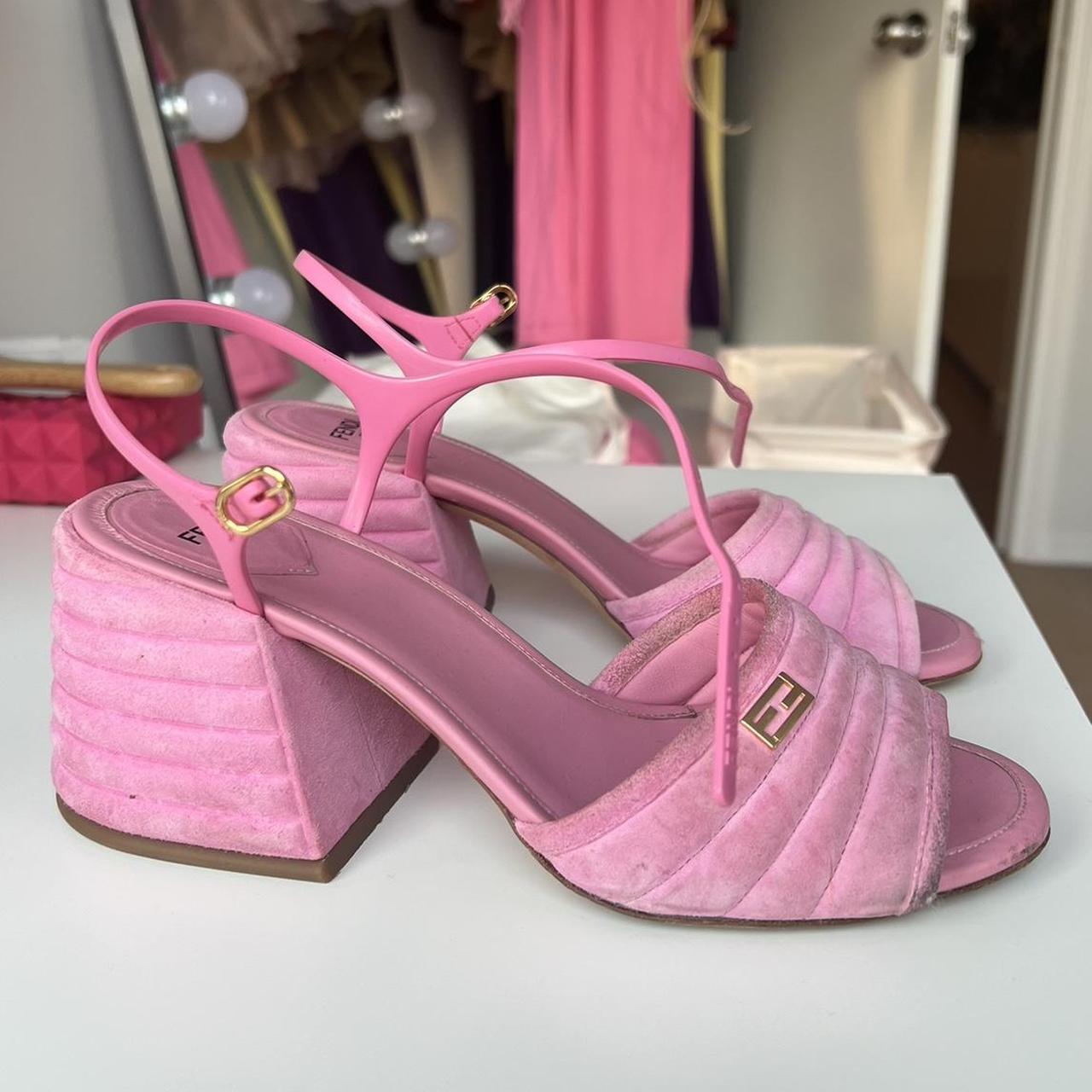 FENDI PINK SUEDE PROMENADES the most perfect Depop