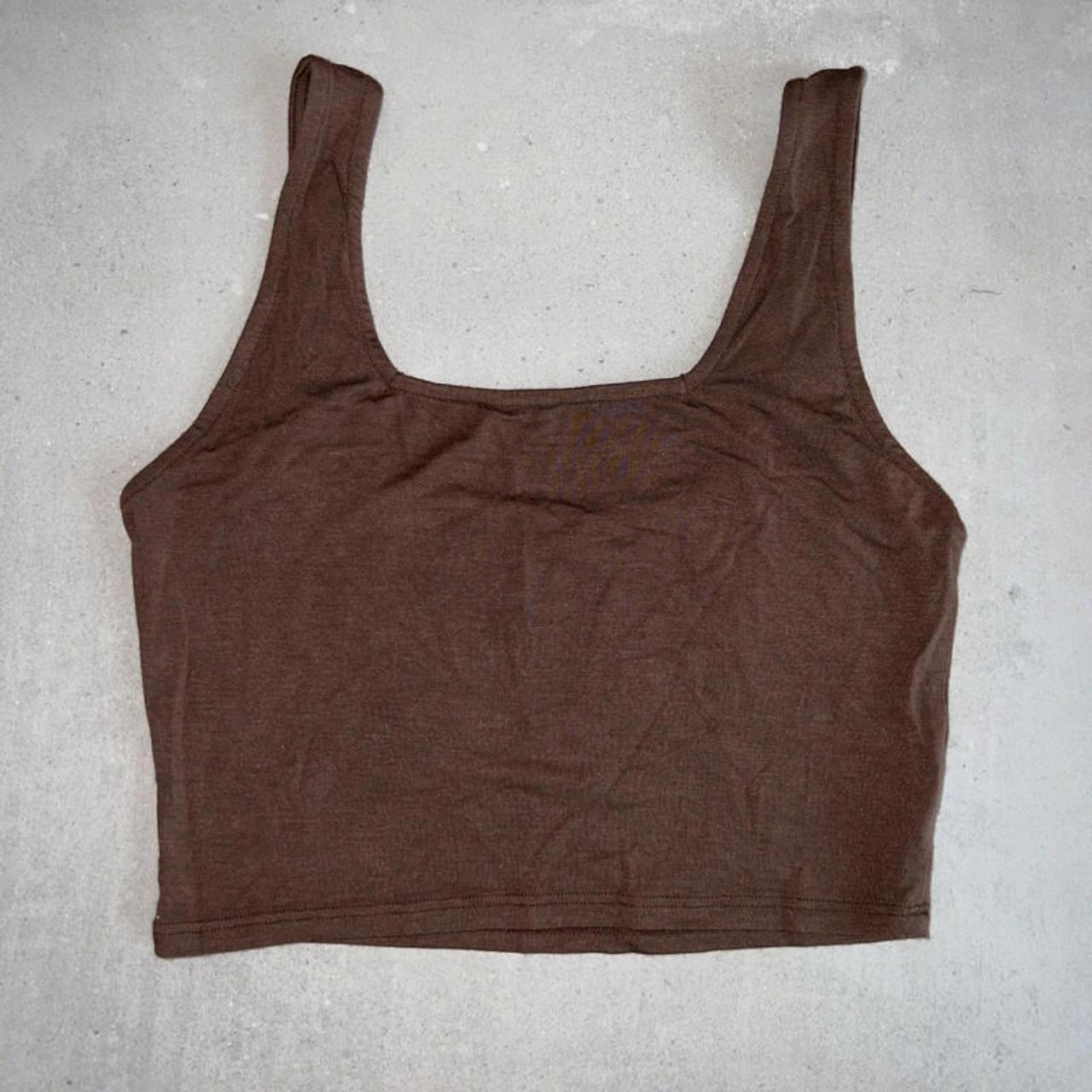 Joah Brown square neck crop tank