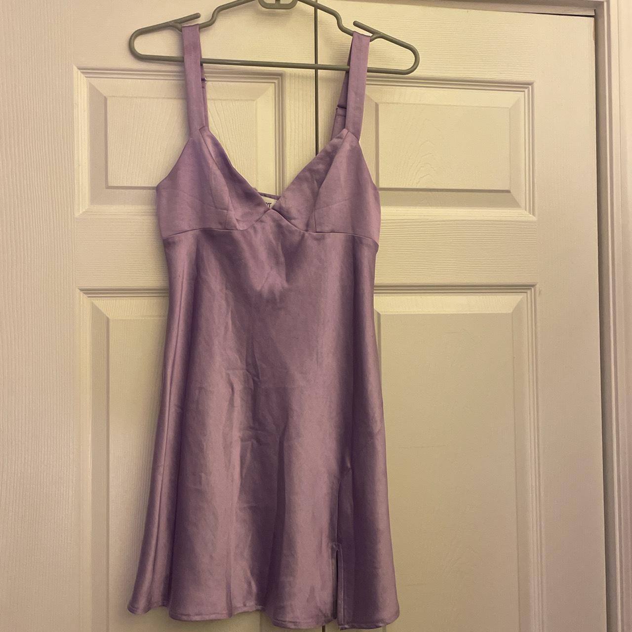 Princess Polly purple mini dress, small slit on the... - Depop