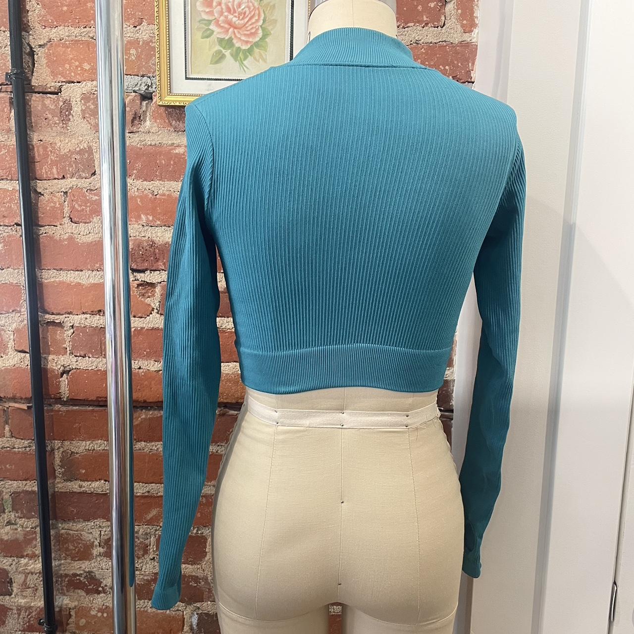 bo+tee long sleeve cropped workout top with bolero - Depop