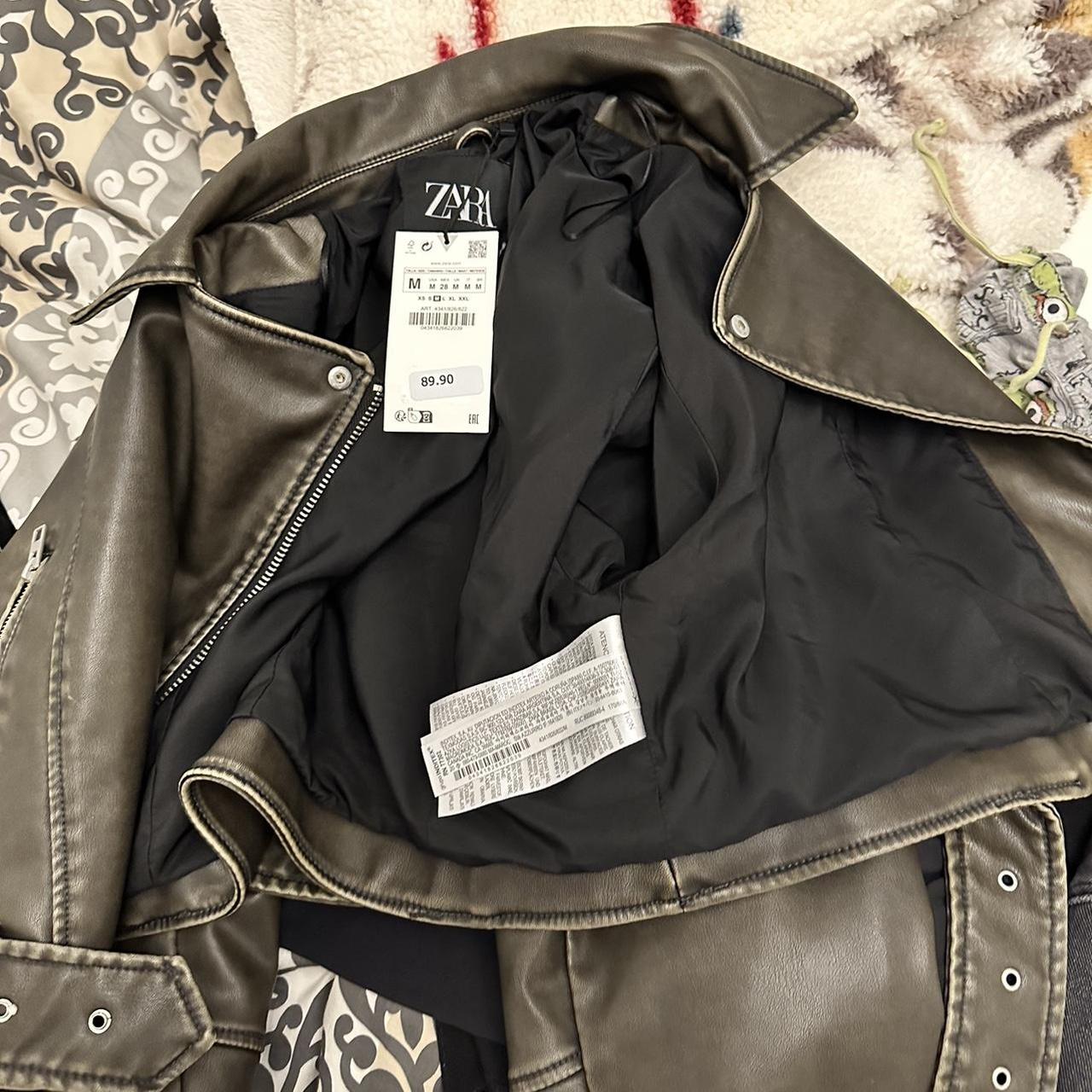 Viral ZARA Faux leather cropped jacket. BRAND new... - Depop