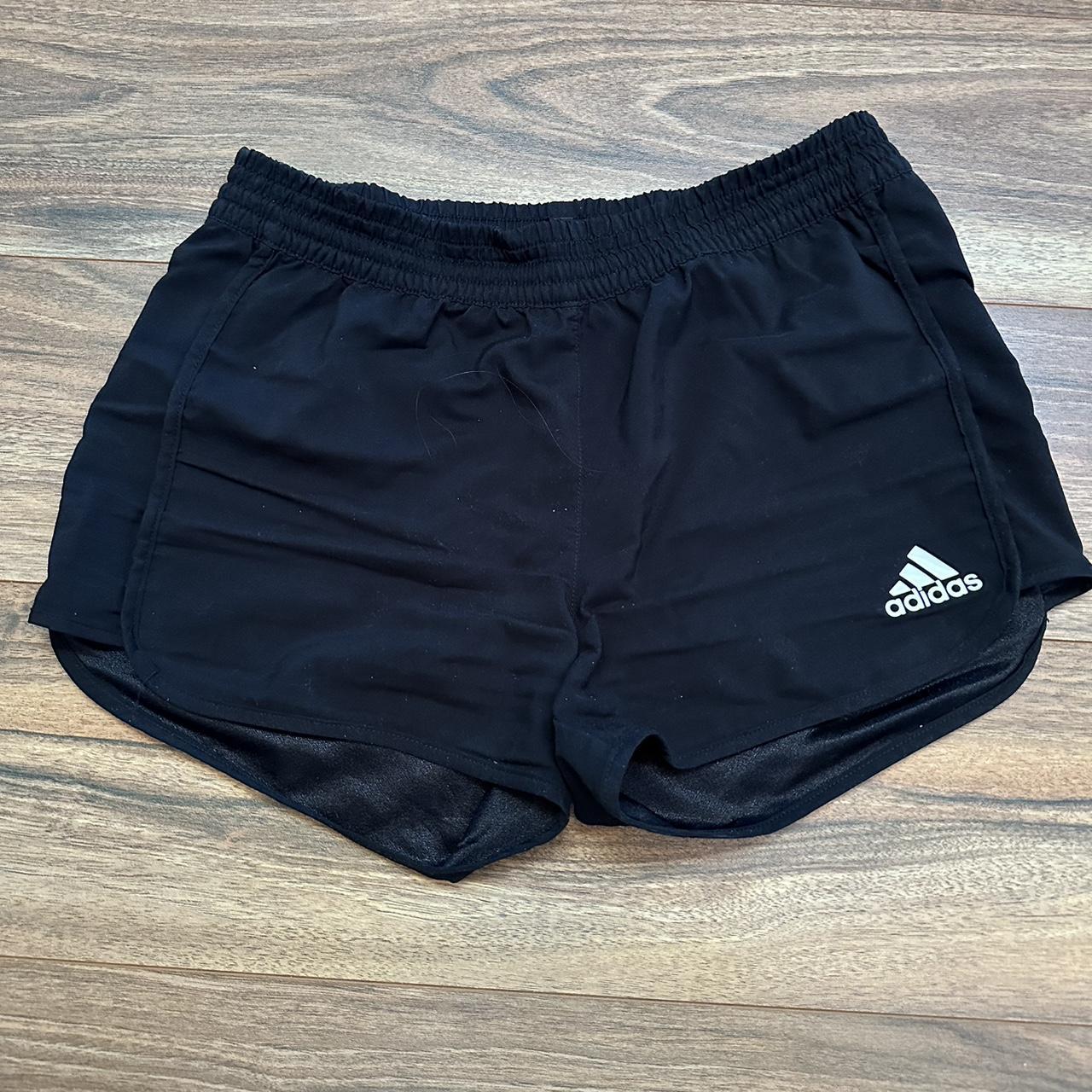 adidas black shorts worn in 11-12y - Depop