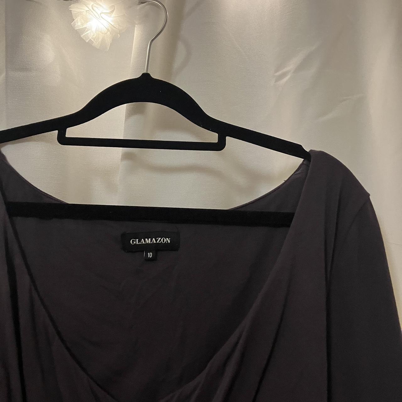 dark grey/navy cropped long sleeve xx size 10 brand... - Depop