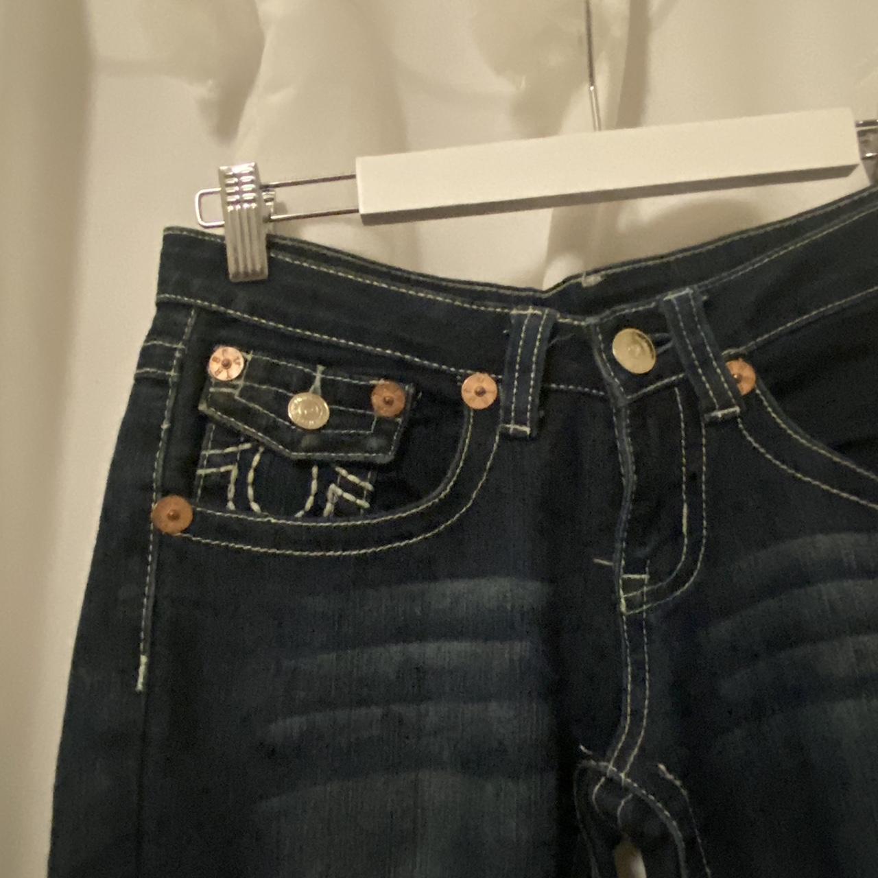 Vintage True Religion Low Waisted Flared Jeans Depop