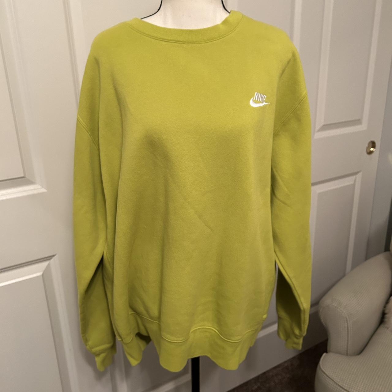 Lime green discount nike crew neck