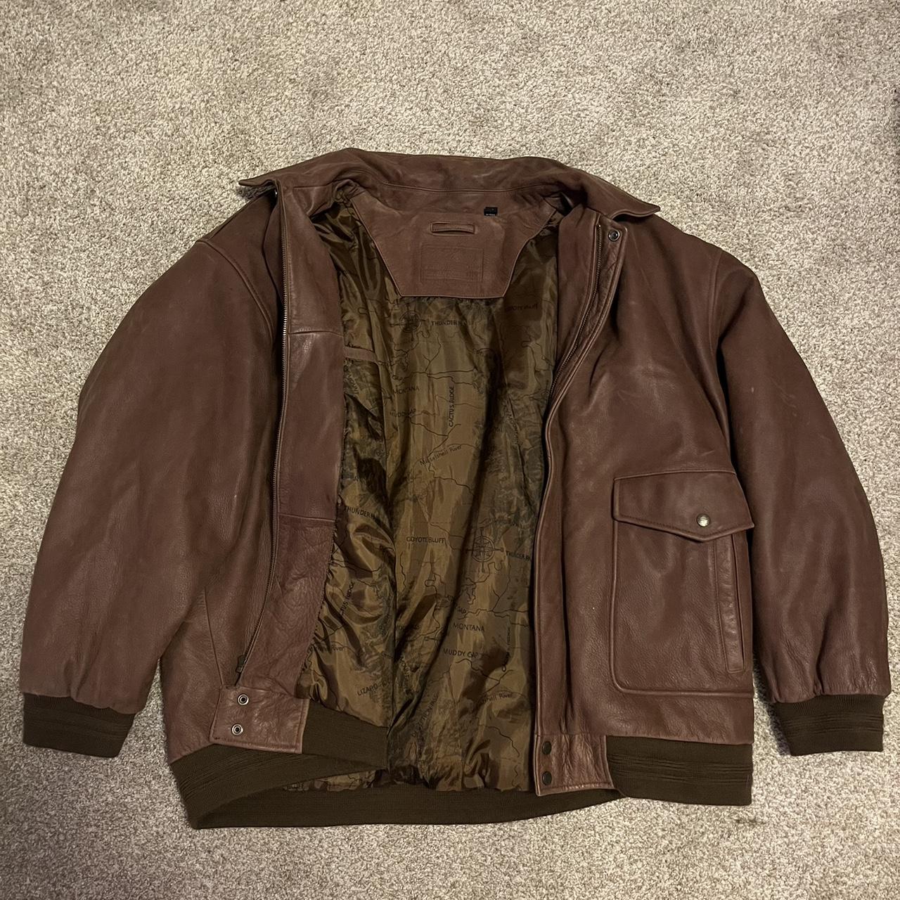 Roundtree and yorke clearance men's leather bomber jacket