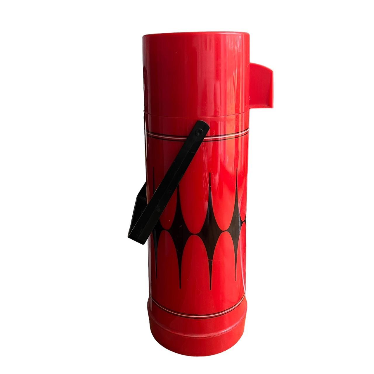Vintage Aladdin Red and White Thermos 