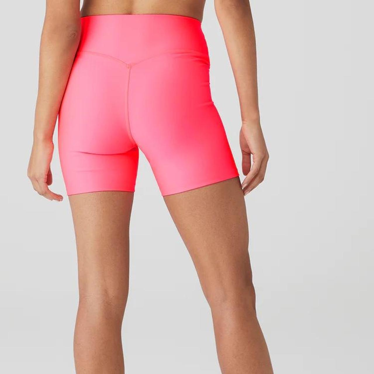 Alo 5 Airlift Energy Short Fluorescent Pink - Depop