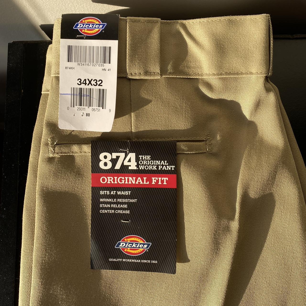 Dickies Men's Tan and Cream Trousers | Depop