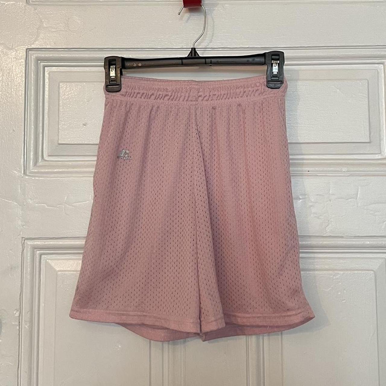 baby pink basketball shorts..perfect for dressing up... - Depop
