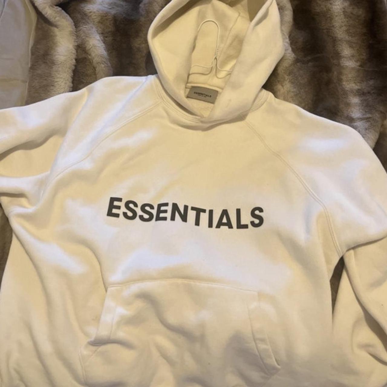 Essentials hoodie in buttercream Size small but... - Depop