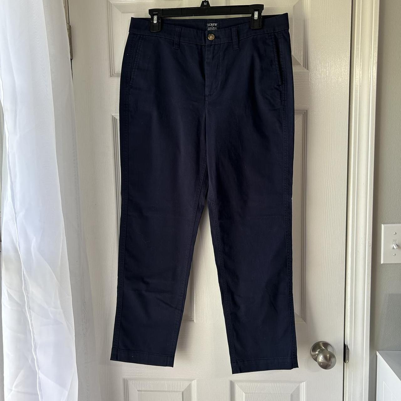 J Crew High-Rise Girlfriend Chino Pant Navy color... - Depop