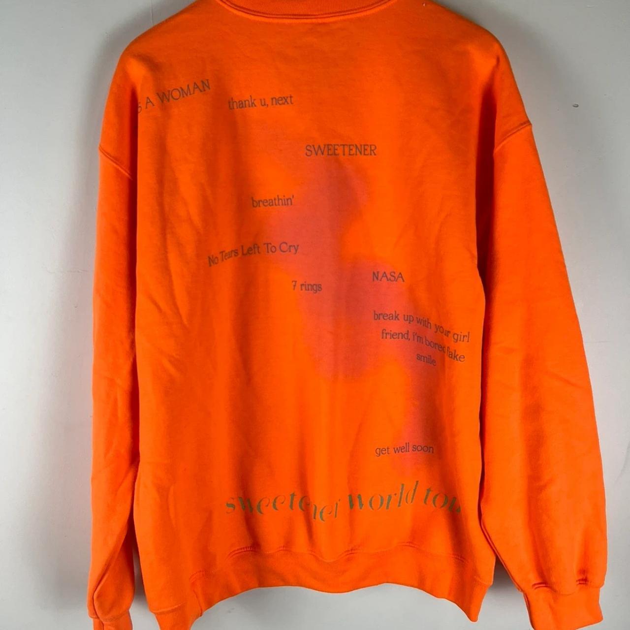 Ariana Grande Men's Orange Sweatshirt | Depop