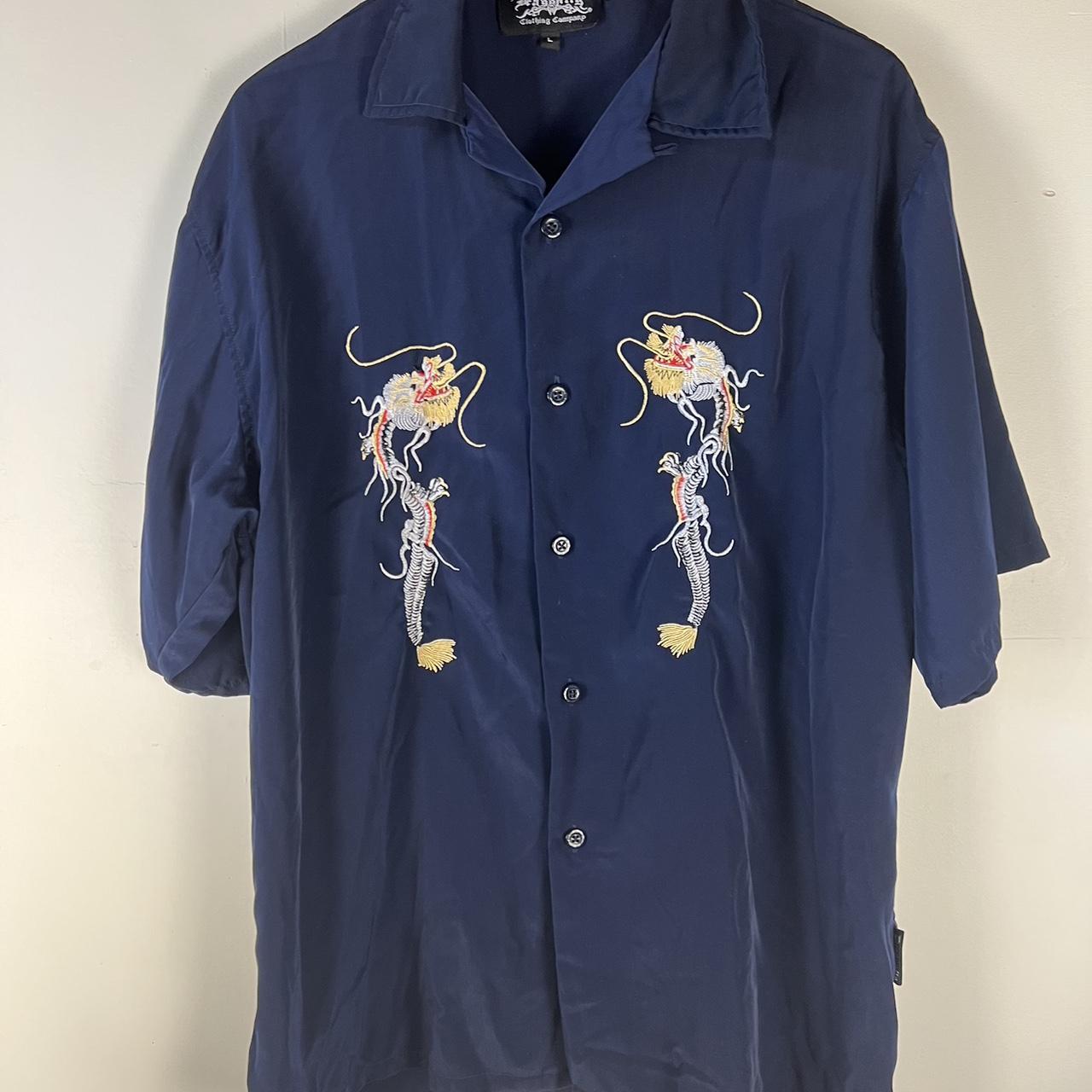 S】supreme Dragon rayon shirt ドラゴン