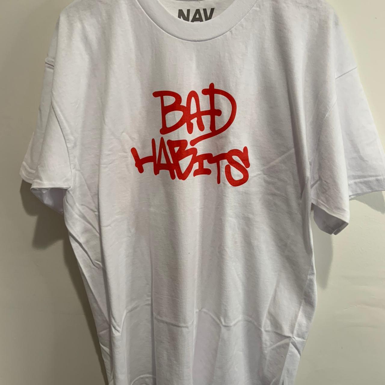 vlone bad habits nav tee 9 10 Worn once Pit to pit Depop