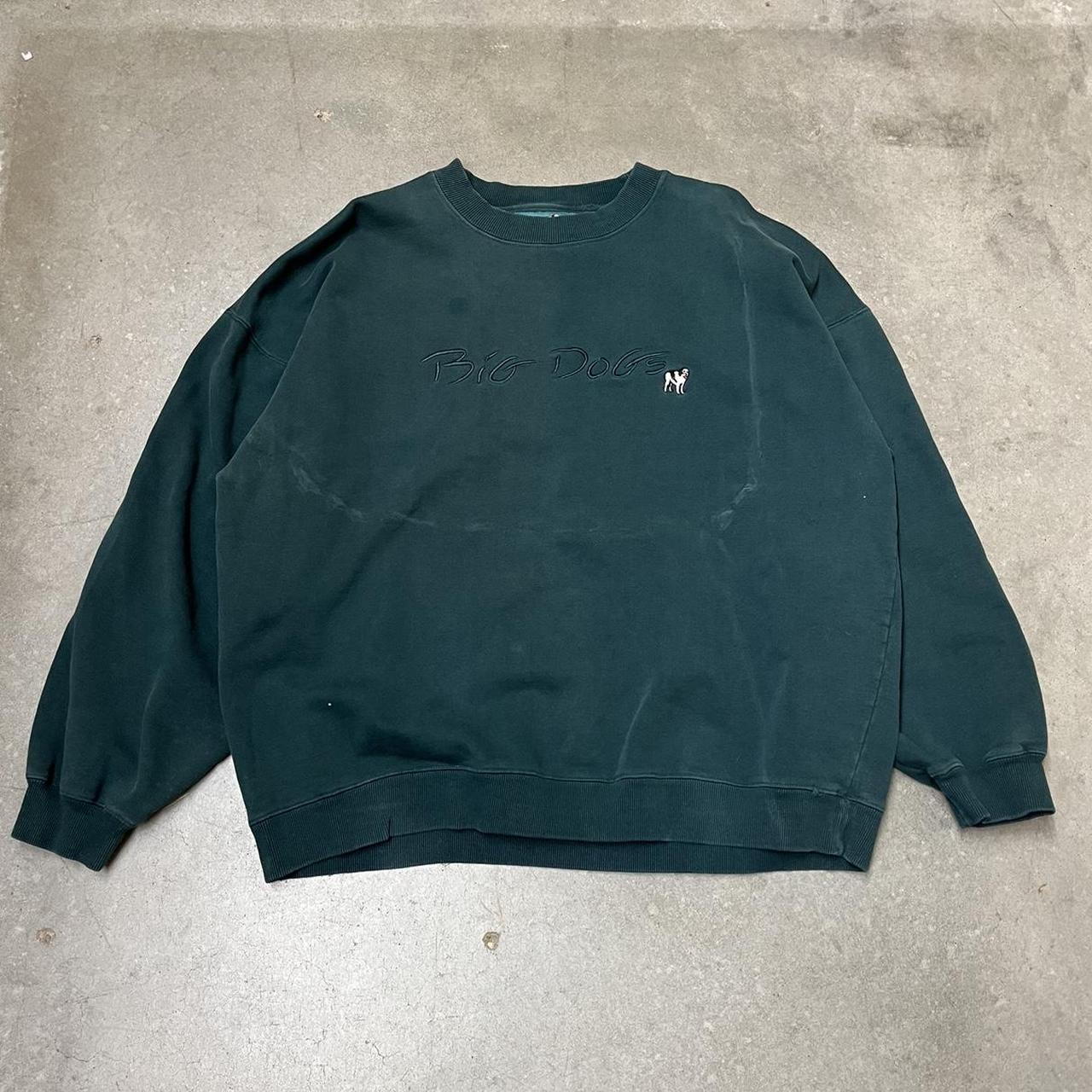 American Vintage Men's Green and White Sweatshirt | Depop