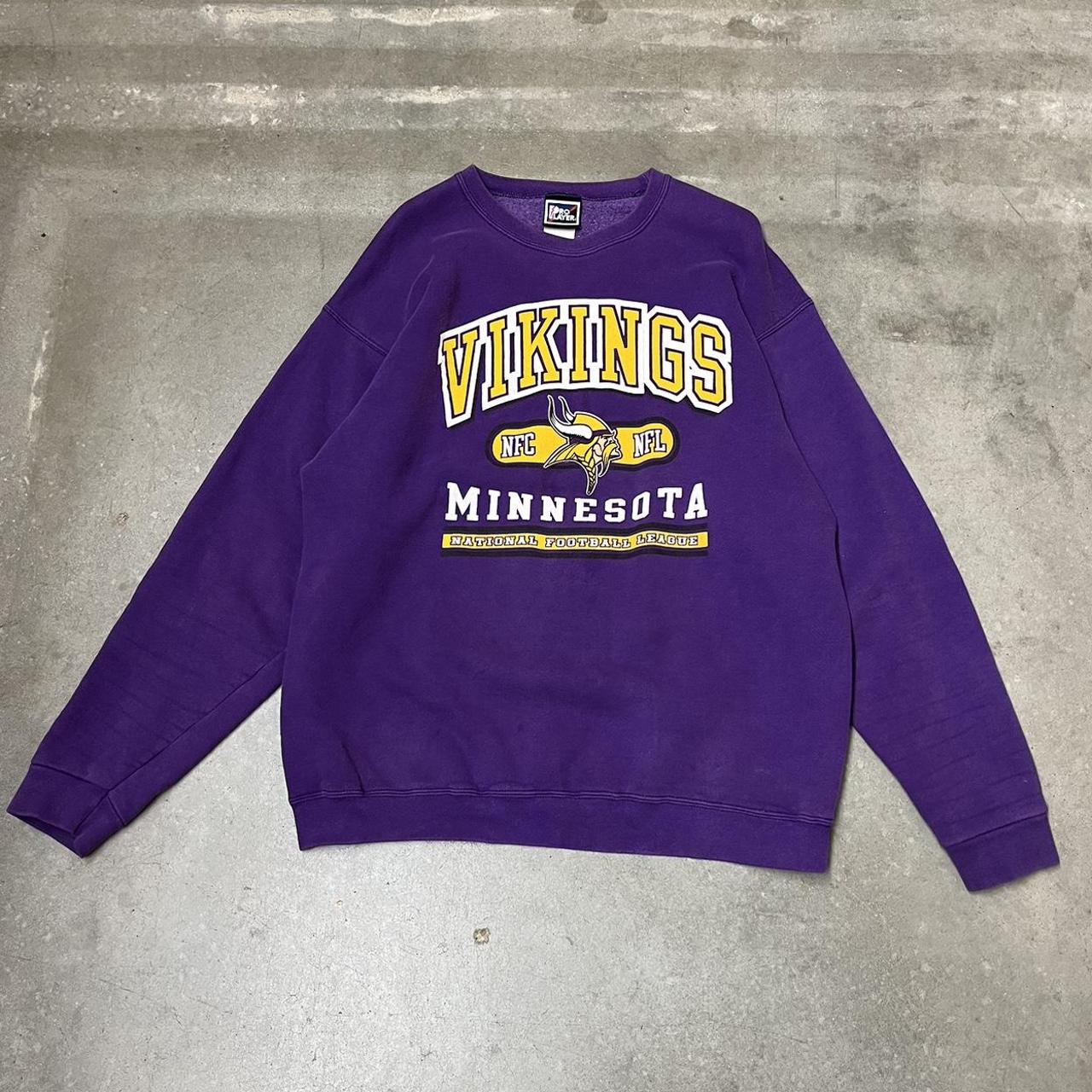 Vintage 90's Minnesota Vikings Crewneck Size: - Depop