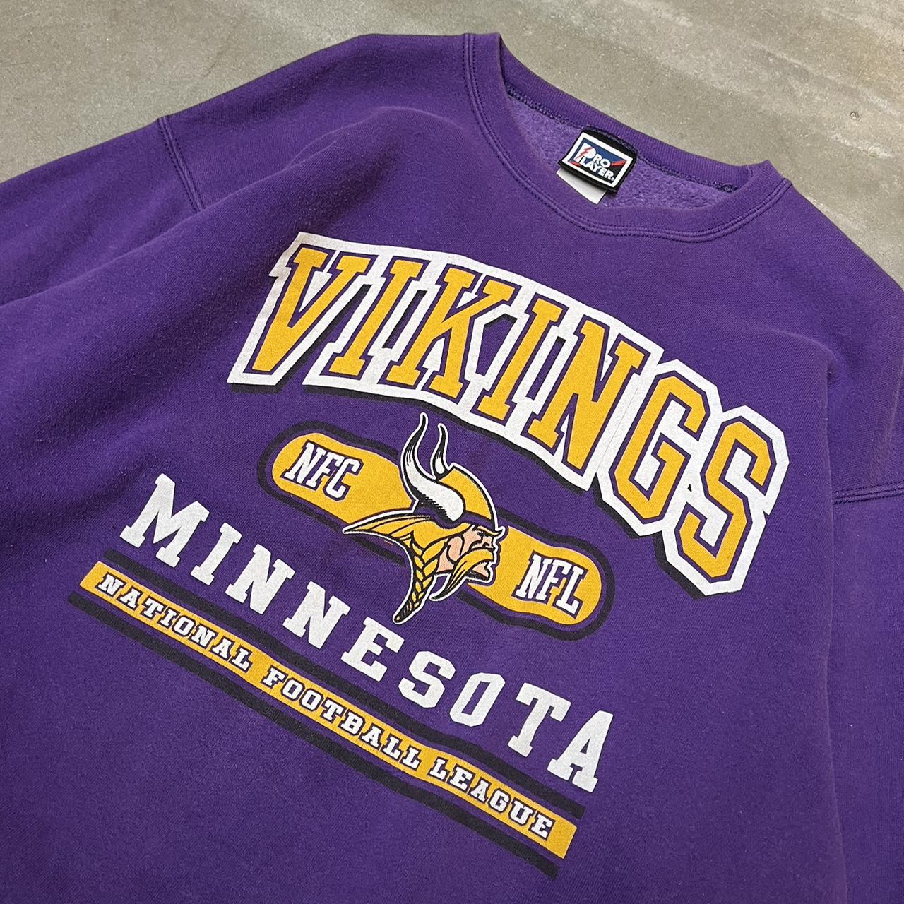 Vintage NFL Minnesota Vikings Sweatshirt Says - Depop