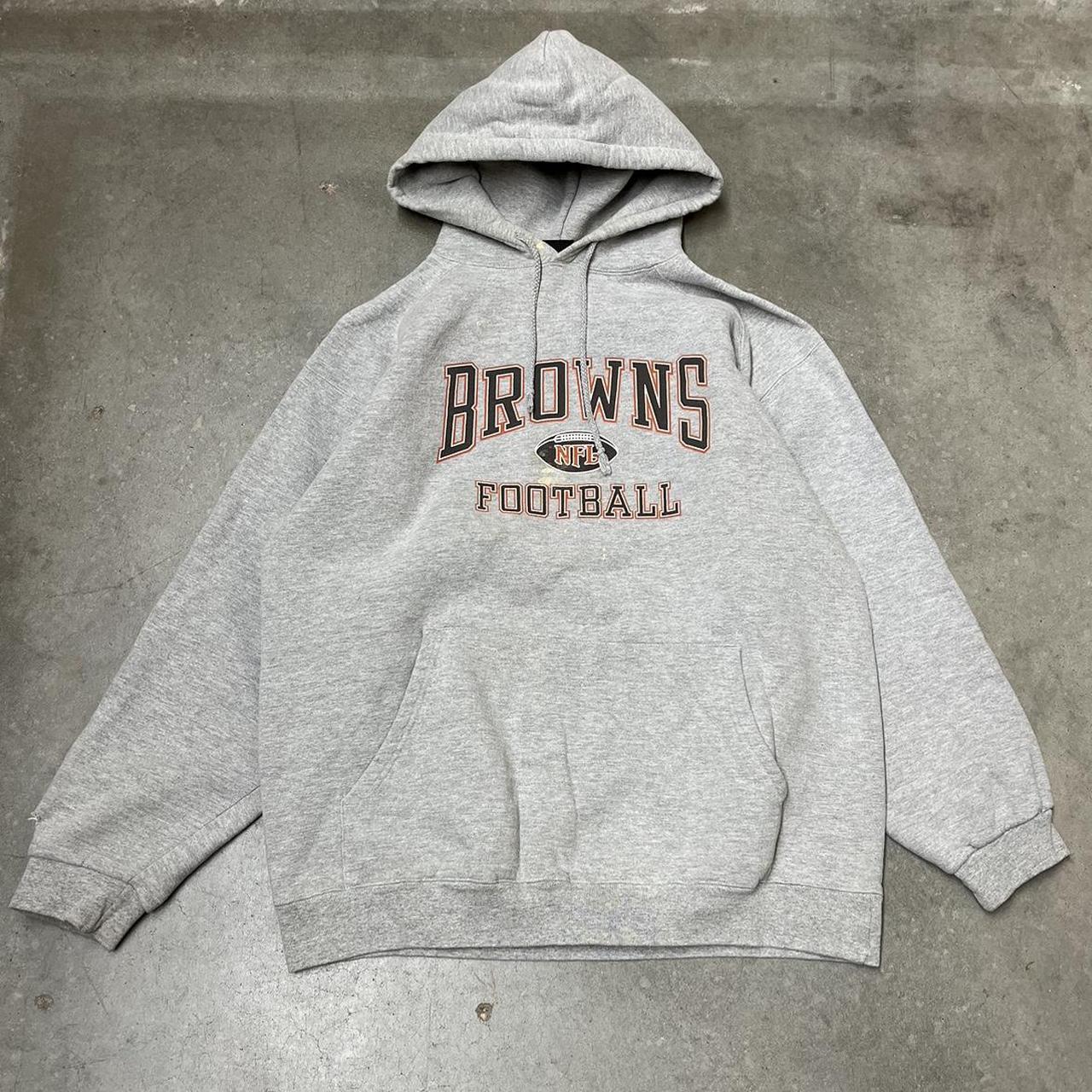 Cleveland Browns Authentic NFL Vintage Hoodie - Depop