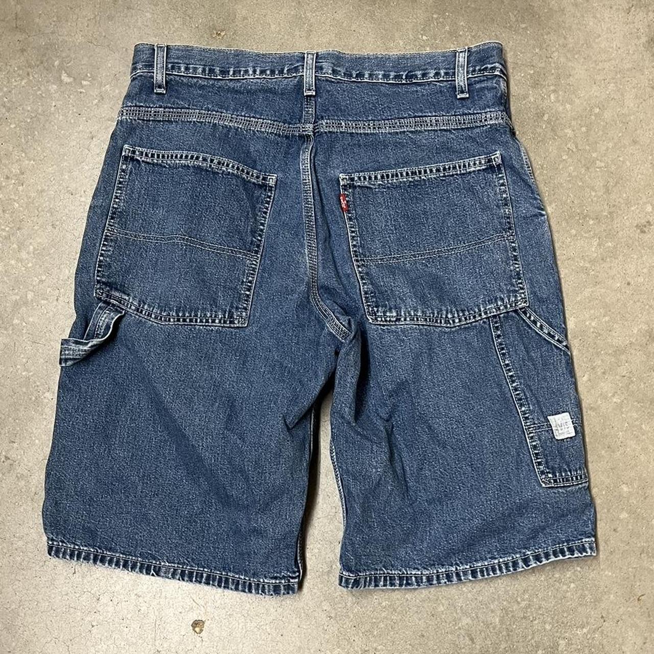 Vintage Y2K Distressed Levis Carpenter Shorts Size 34 Denim 