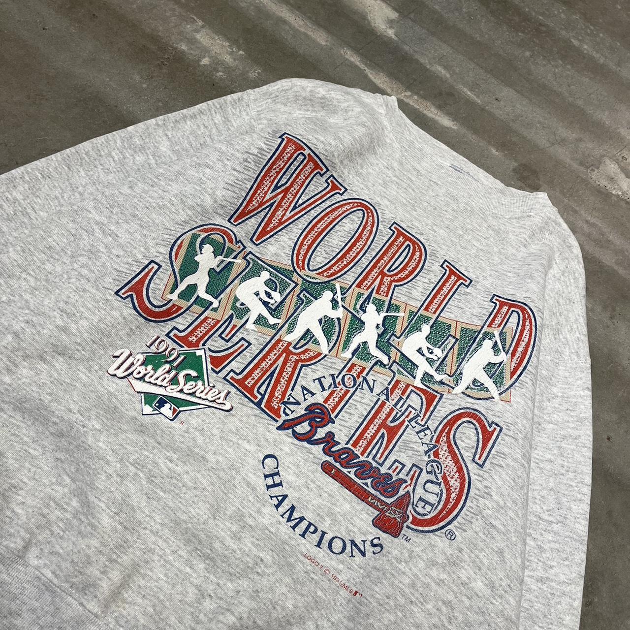 Vintage 90s Atlanta Braves Champion Sweatshirt In - Depop