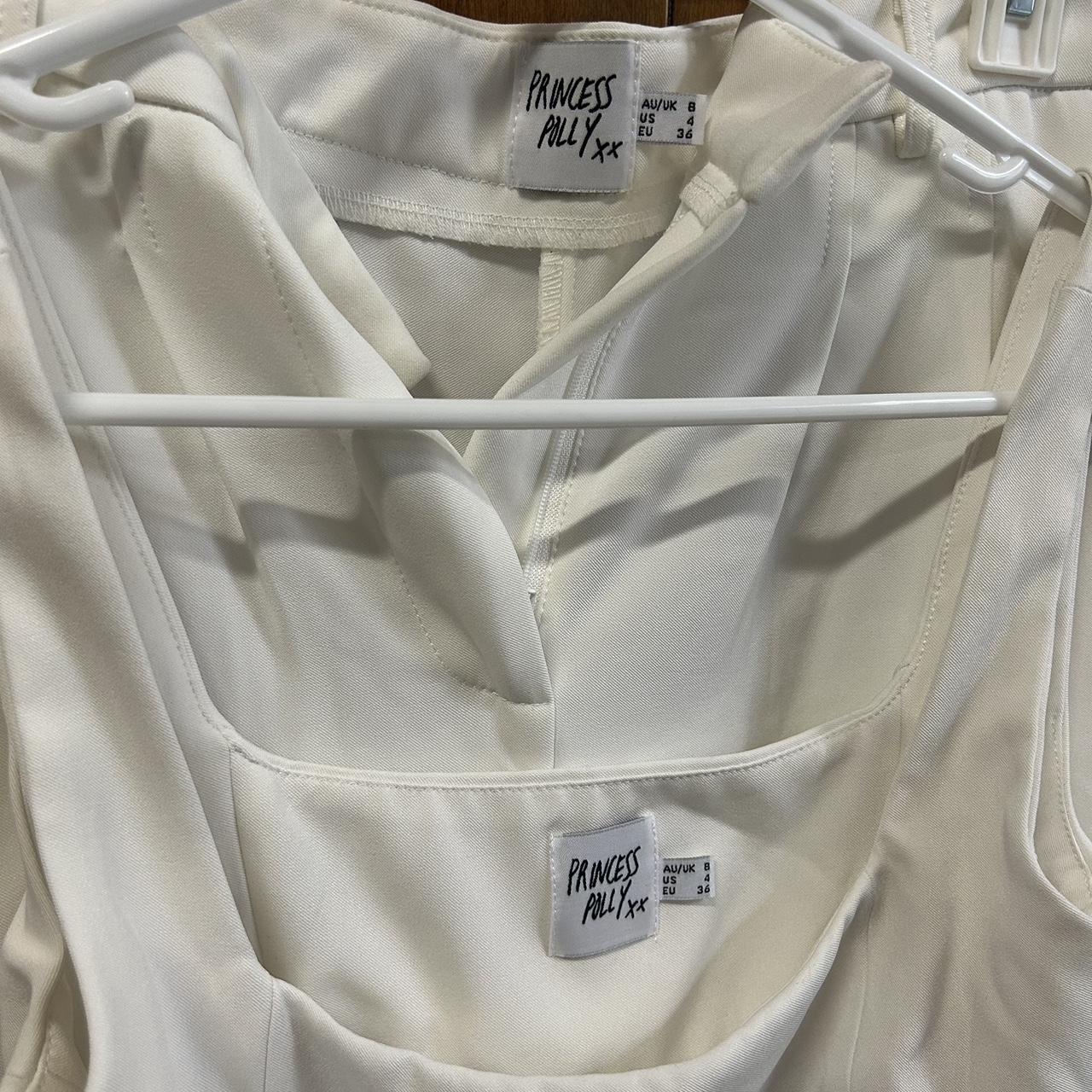 Princess Polly white matching pant and tank top set,... Depop