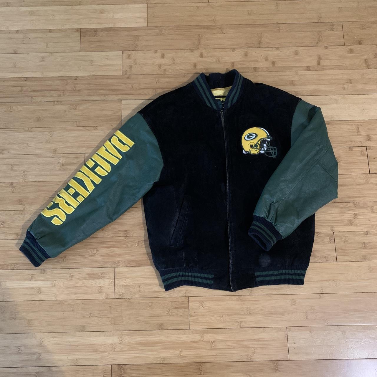 Vintage 1990s Green Bay Packers NFL Leather Letterman Jacket