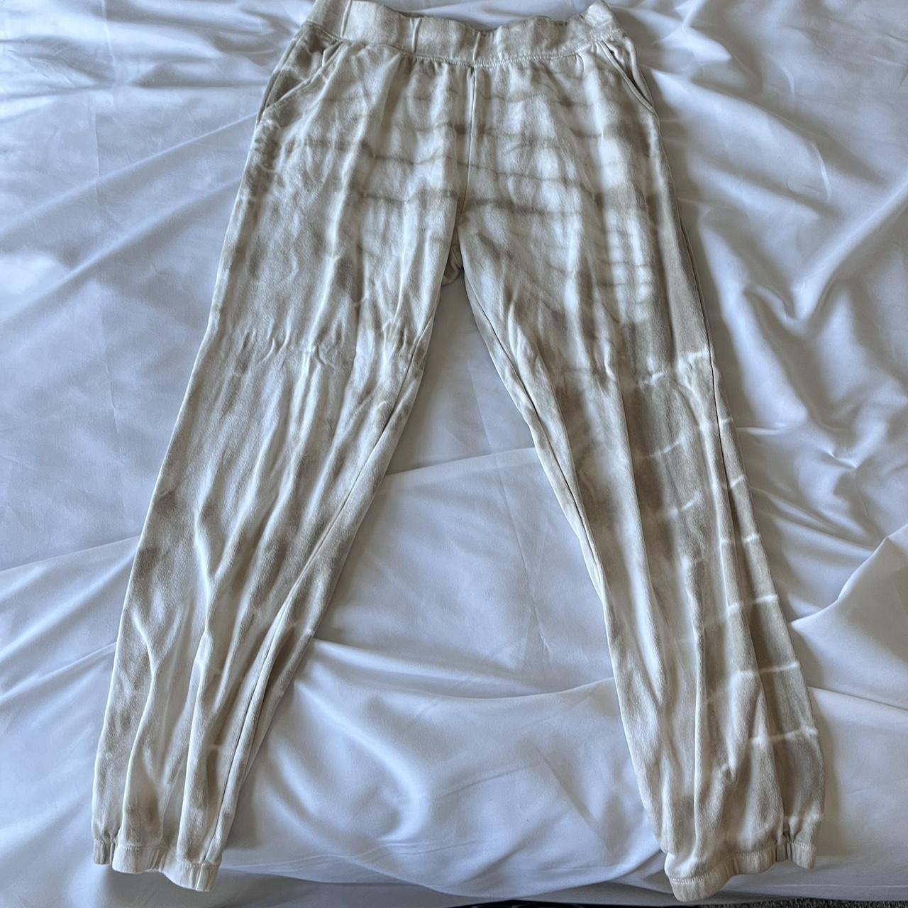 Z Supply tie dye cream and tan sweatpants Size. Depop