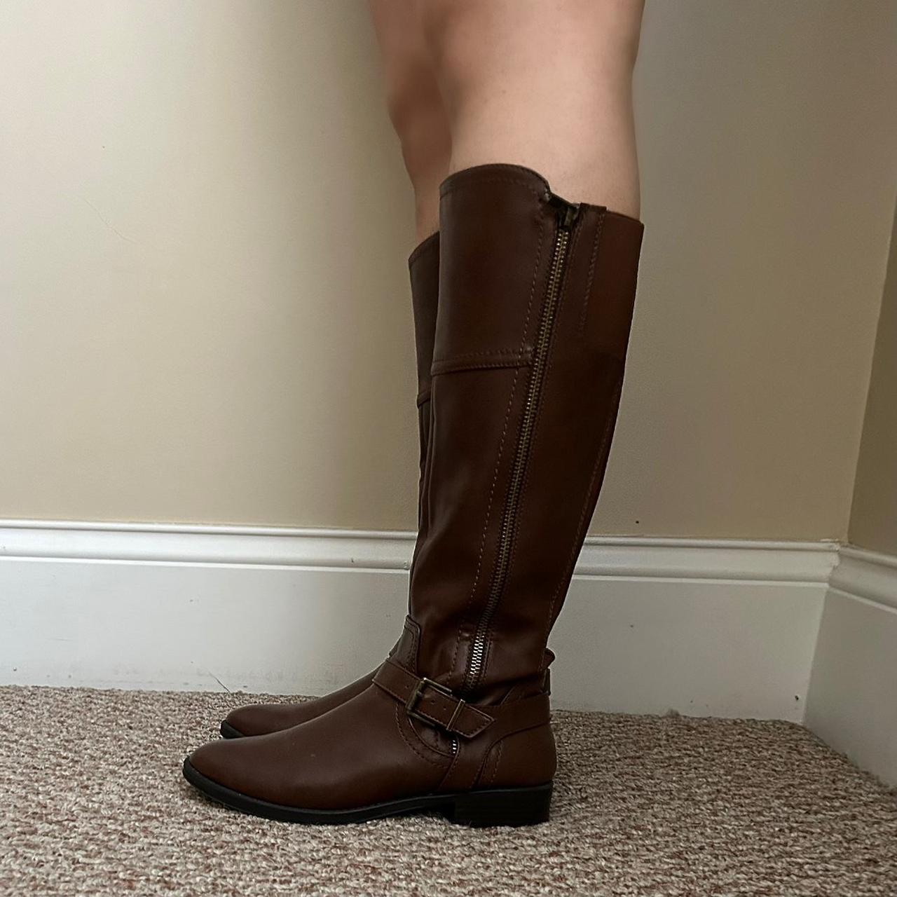 Target Women's Brown and Gold Boots (5)