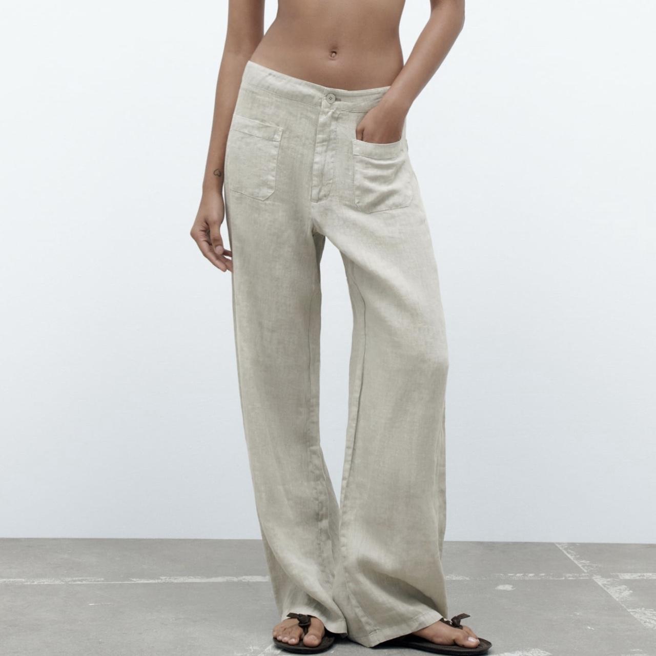 Sold out ZARA linen pants Spring drop 2023 New... Depop