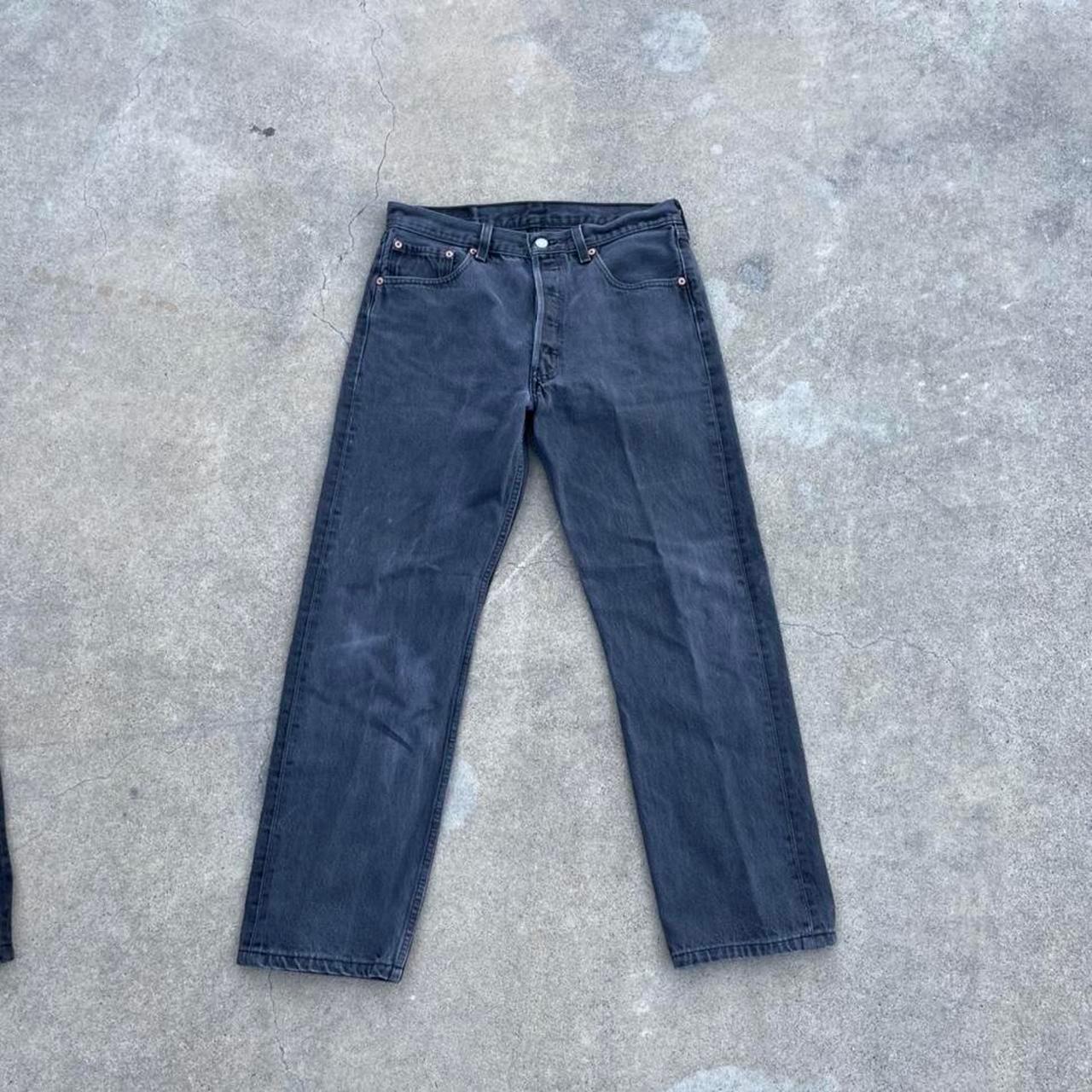 Vintage 90s | Grey Made in USA Levi’s 501s -... - Depop